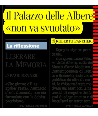 Trento: Il Palazzo delle Albere “non va svuotato”!