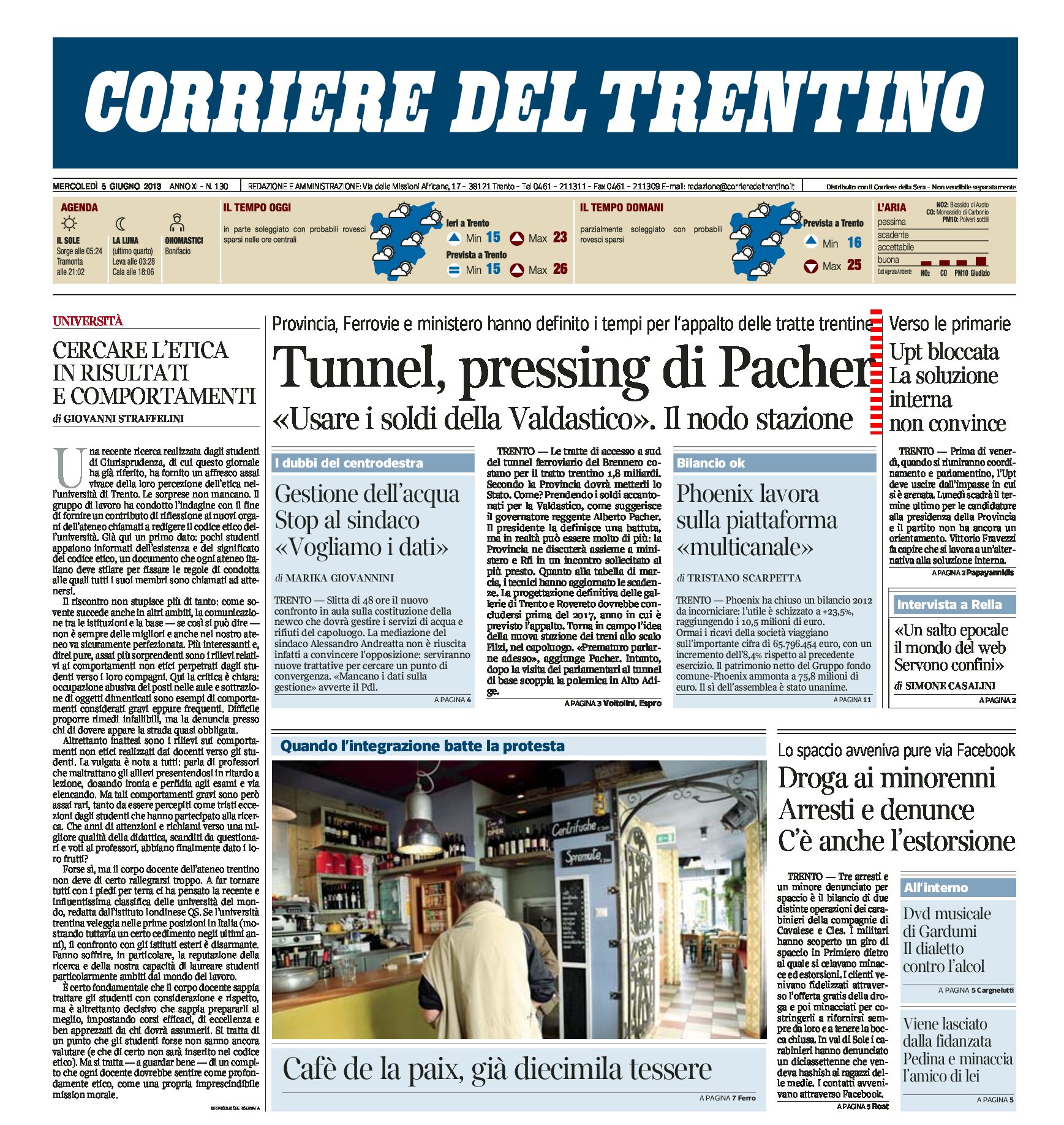 Trento: Tunnel, Valdastico e Nuova stazione