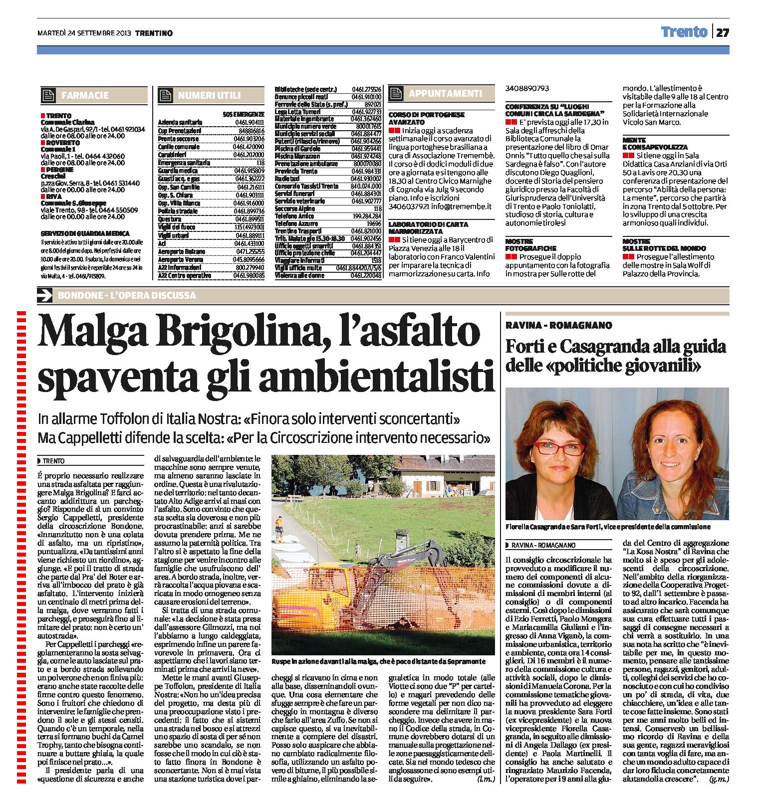Bondone: Malga Brigolina, l’allarme di Italia Nostra.