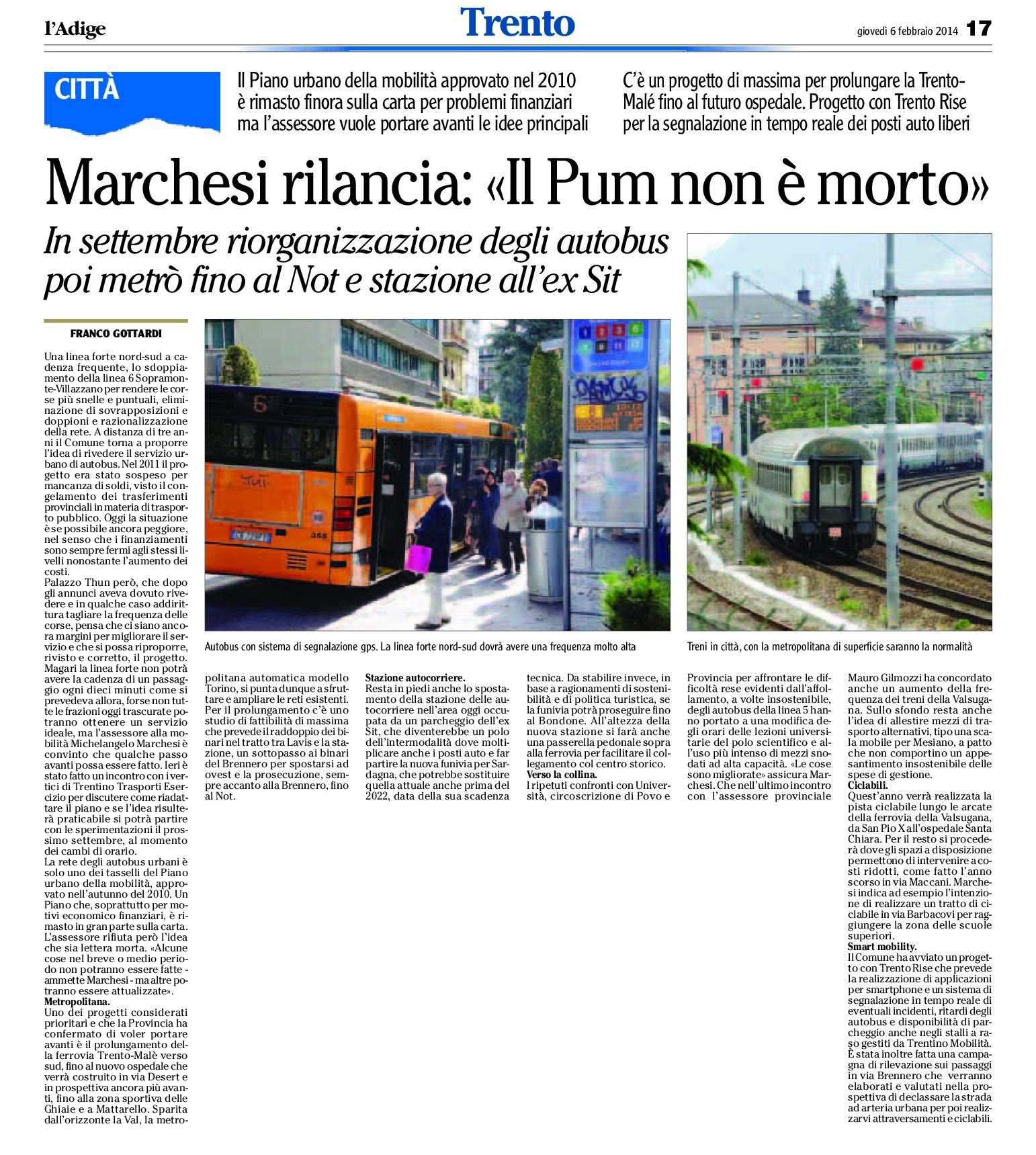 Trento: Marchesi rilancia “Il Pum non è morto”.