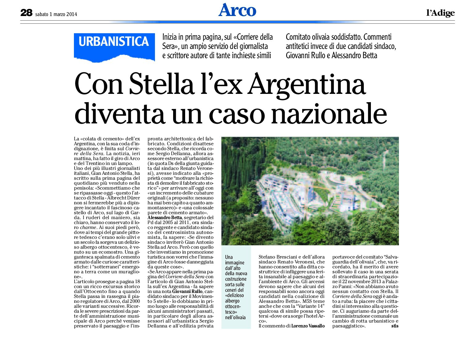 Arco: con Stella l’ex Argentina diventa un caso nazionale