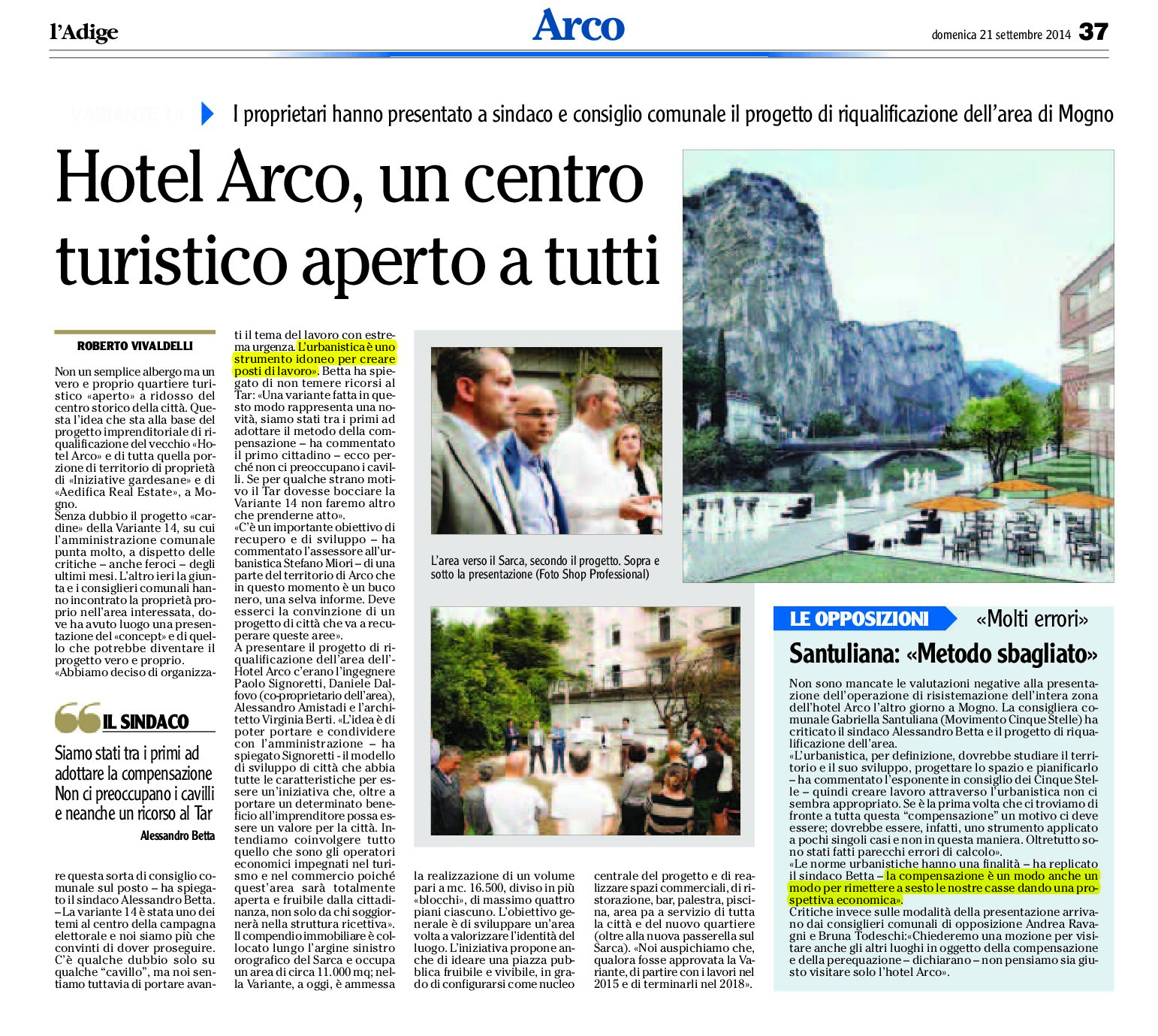 Variante 14: Hotel Arco, un centro turistico aperto a tutti