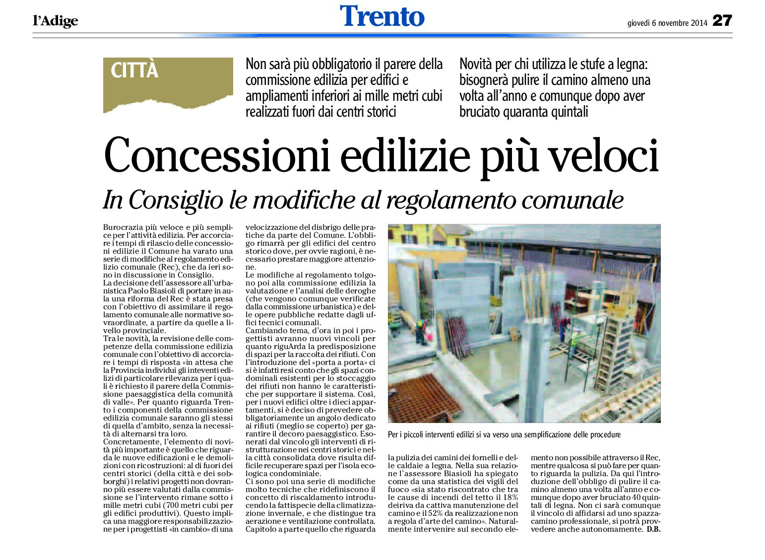Trento: concessioni edilizie più veloci