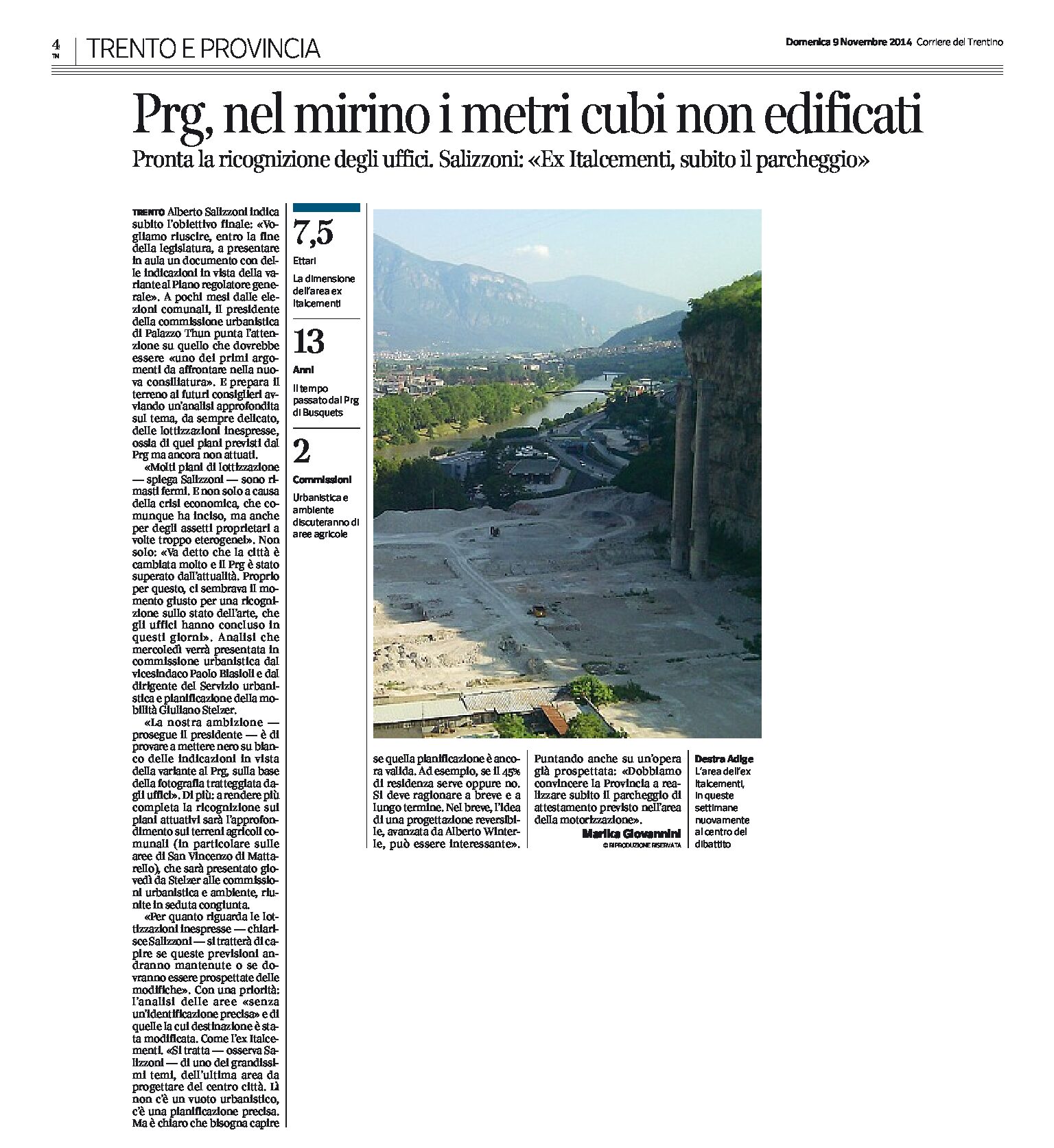 Trento: ex Italcementi, nel mirino i metri cubi non edificati. Subito il parcheggio