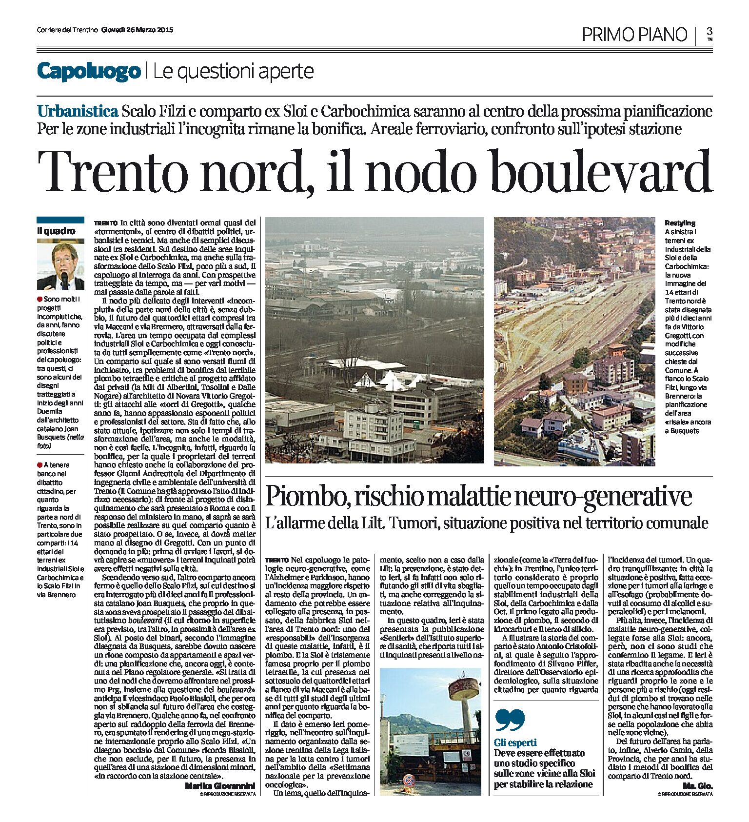 Urbanistica, Trento nord: il nodo boulevard e l’Incognita bonifica per le zone industriali