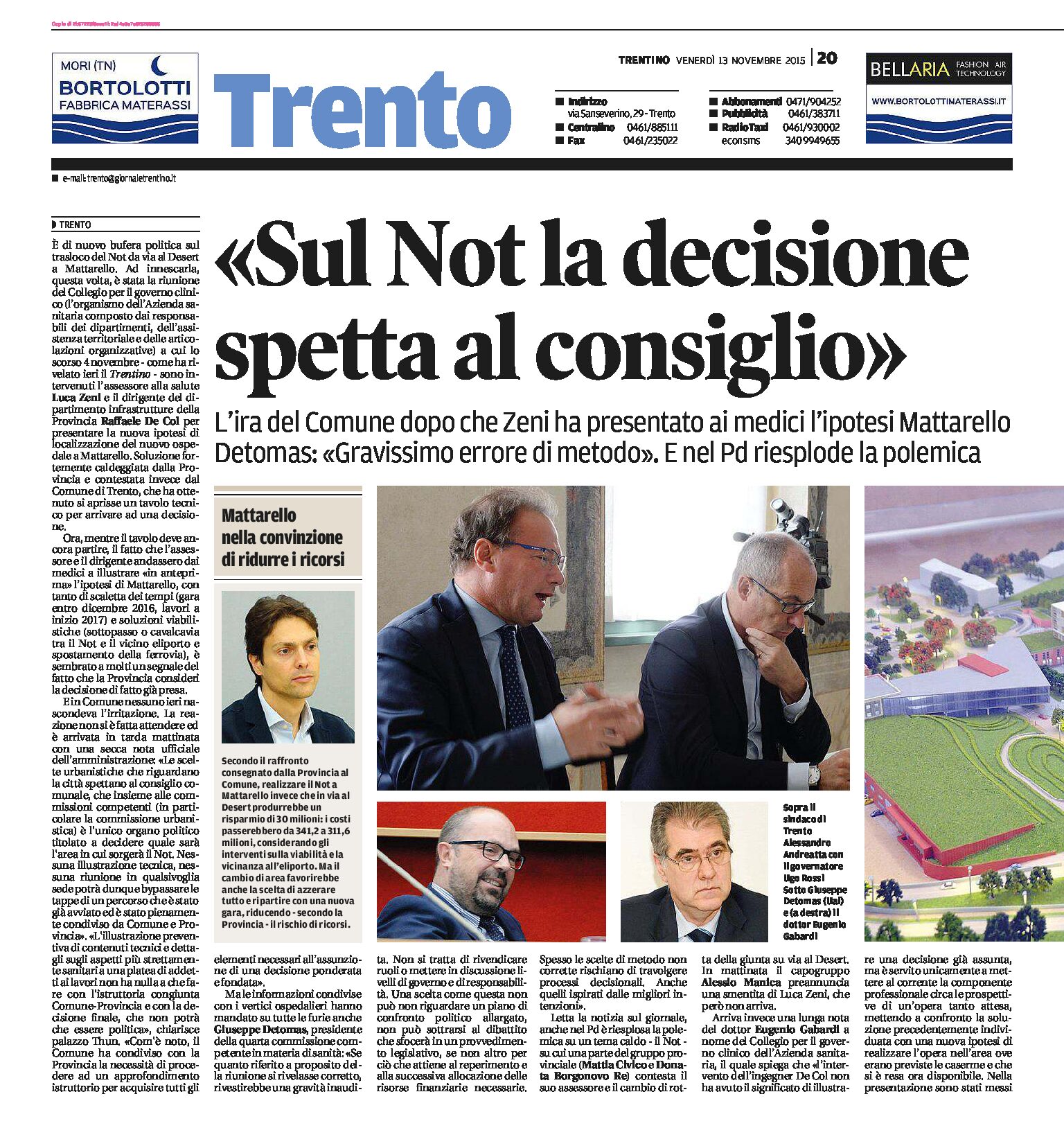 Trento: sul Not la decisione spetta al Consiglio