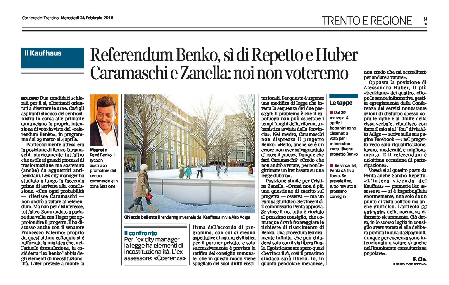 Bolzano: referendum Benko