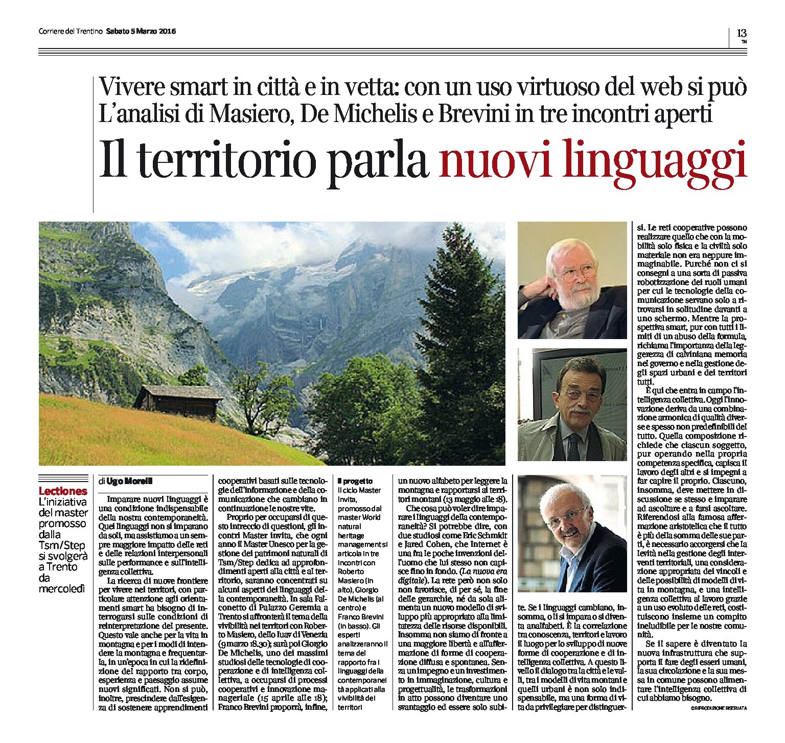 Trento, Tsm/Step: 3 incontri aperti. Il territorio parla nuovi linguaggi