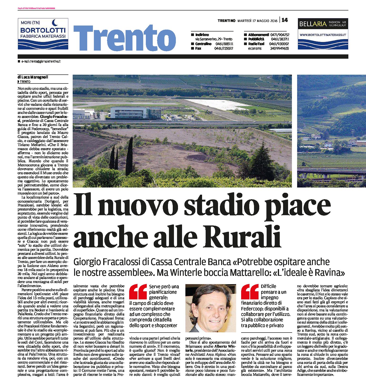 Trento, Mattarello: il nuovo stadio piace anche alle Rurali.