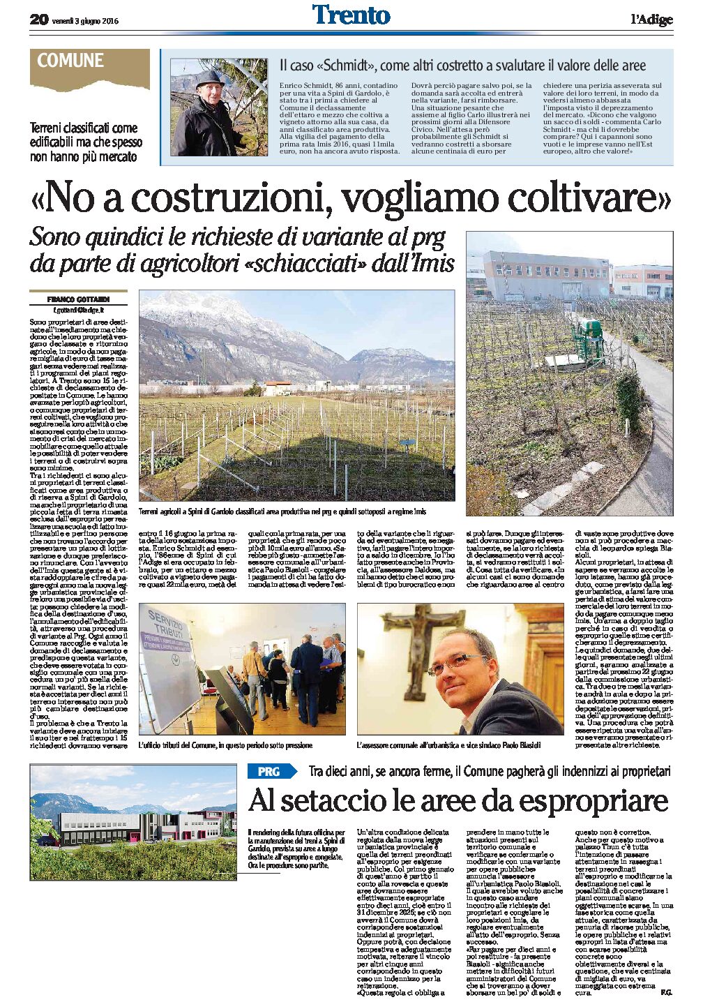 Trento, Spini, Prg: no a costruzioni, vogliamo coltivare. Al setaccio le aree da espropriare
