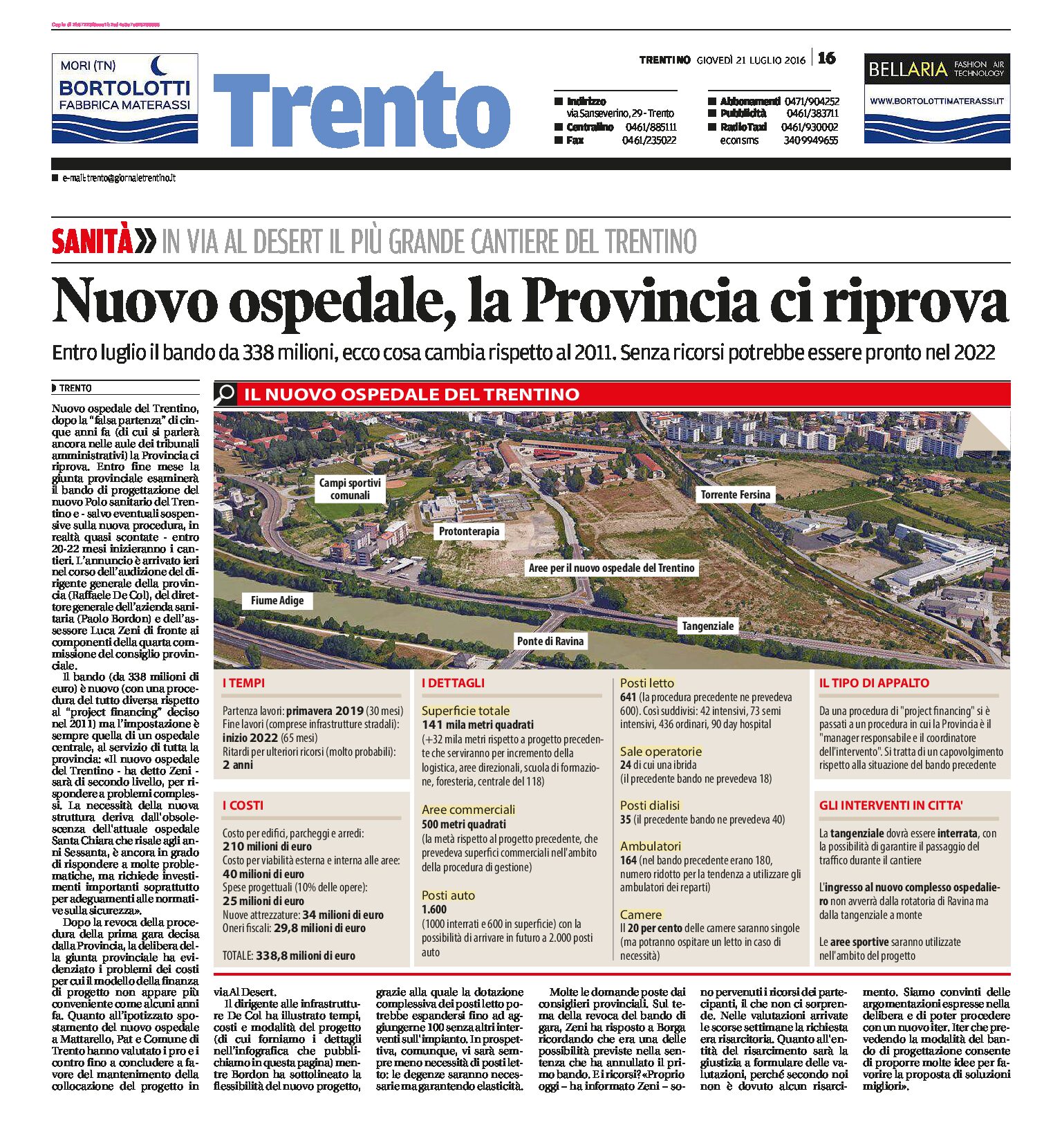 Trento, nuovo ospedale: la Provincia ci riprova. Entro luglio il bando da 338 milioni