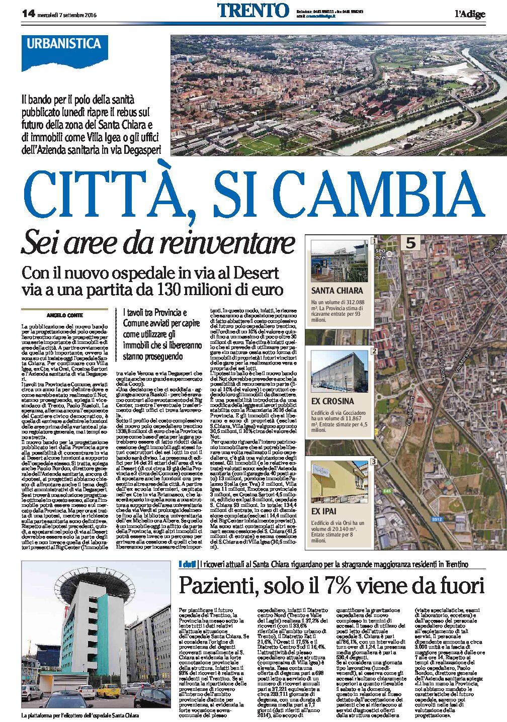 Trento: sei aree della città da reinventare