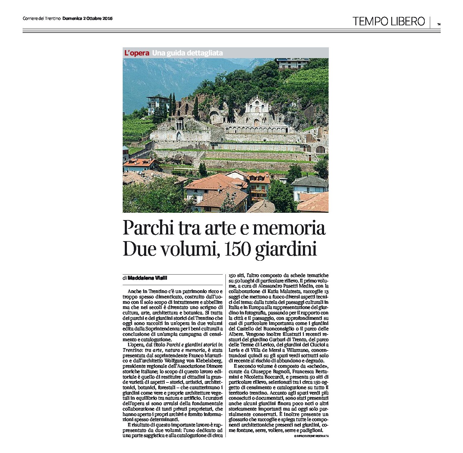 Trentino: Parchi tra arte e memoria. Due volumi, 150 giardini