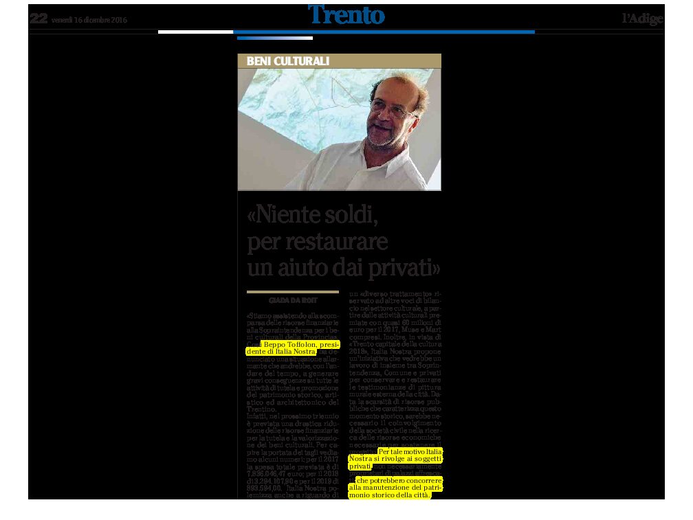 Trento: Italia Nostra “niente soldi, per restaurare un aiuto dai privati”