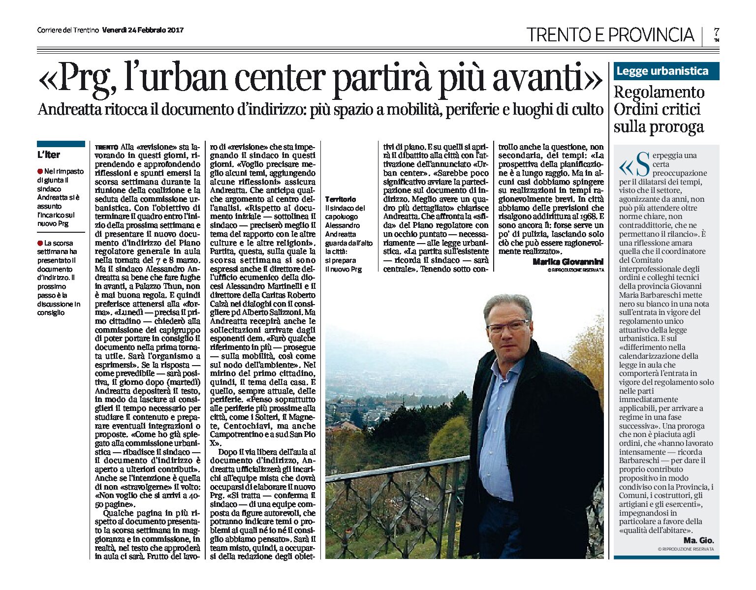 Trento, Prg: l’Urban center partirà più avanti. Più spazio a mobilità e periferie