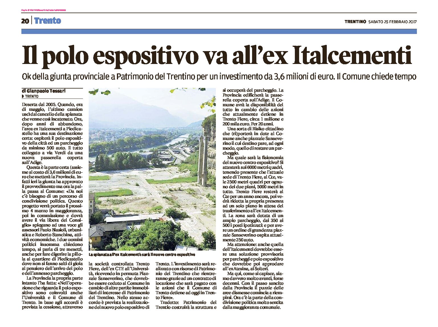 Trento: il Polo espositivo va all’ex Italcementi