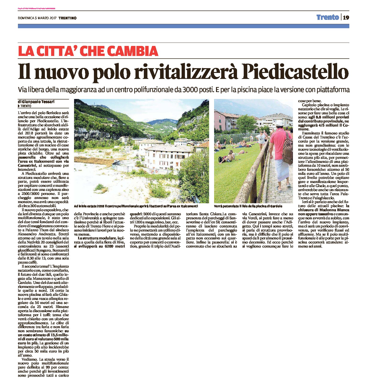 Trento, ex Italcementi: il nuovo polo rivitalizzerà Piedicastello