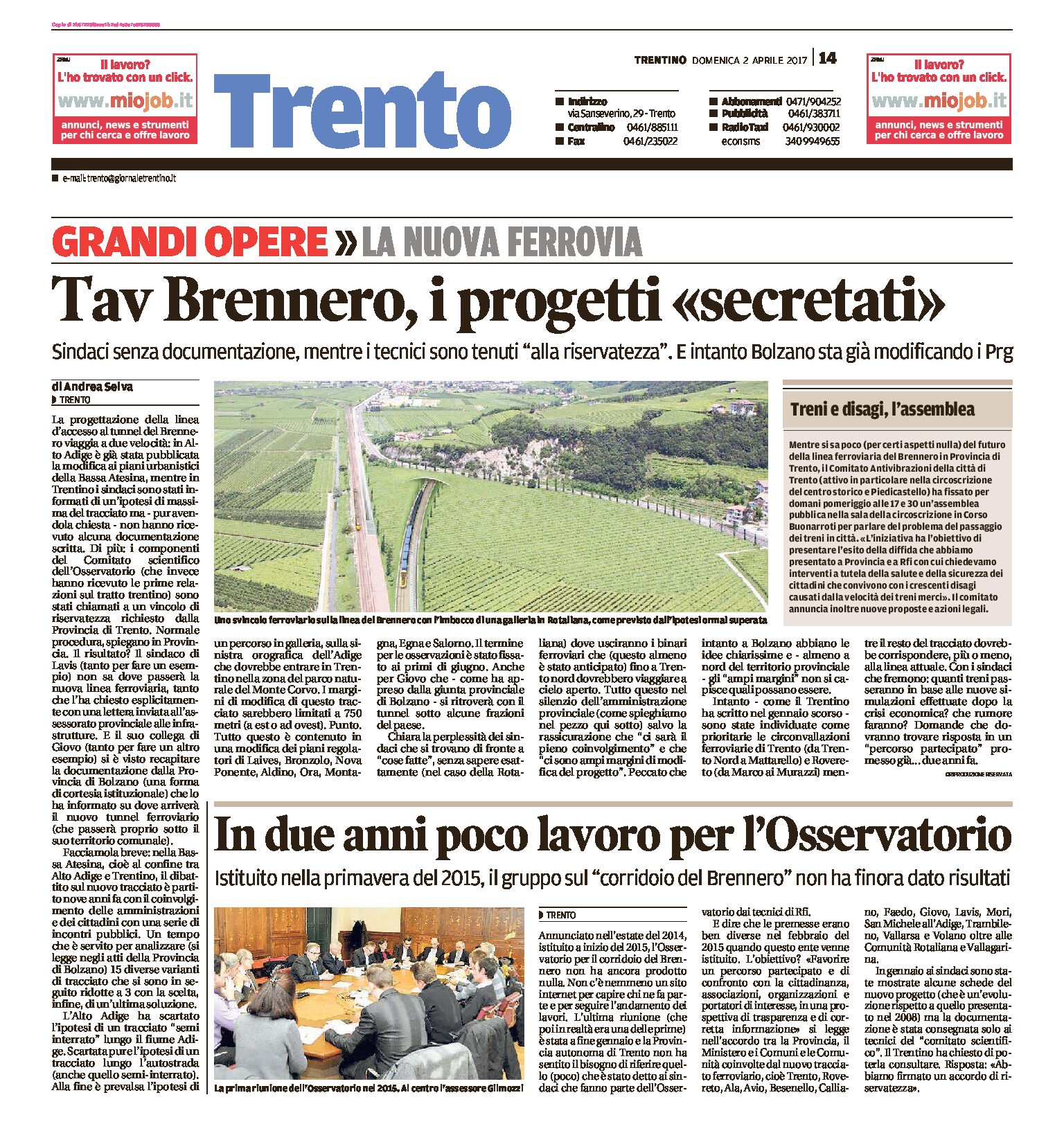 Brennero, Tav: in Trentino progetti “secretati”. Bolzano sta già modificando i Prg