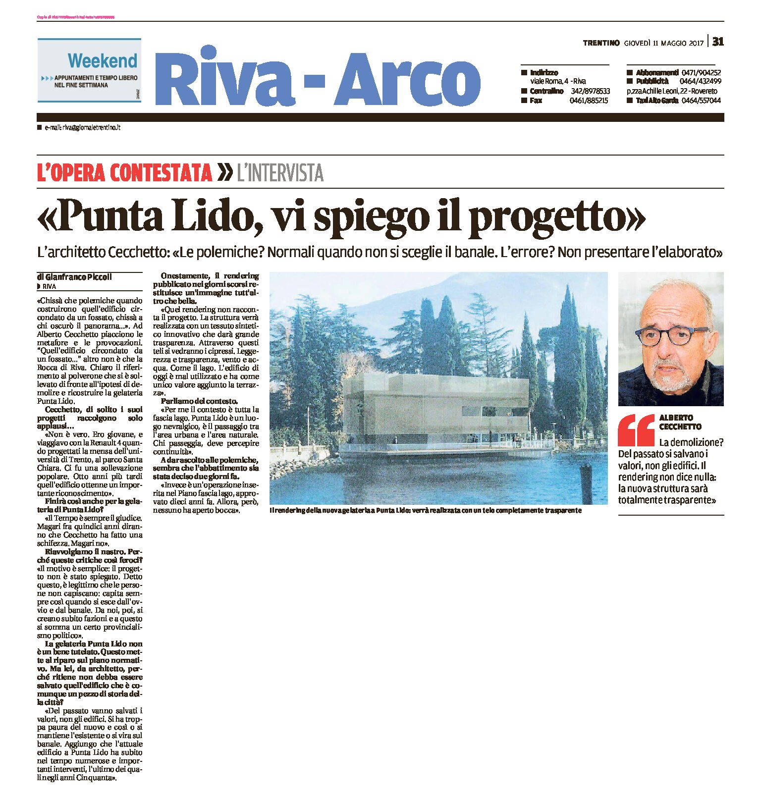 Riva, Punta Lido: Cecchetto “vi spiego il progetto”