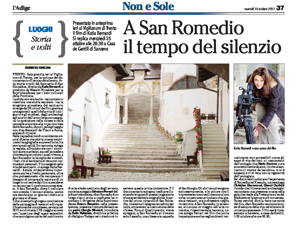 San Romedio: il tempo del silenzio. Documentario di Katia Bernardi
