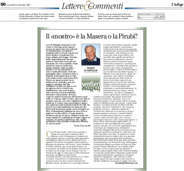 Levico, Masera: risposta di de Battaglia alla lettera di Francescotti