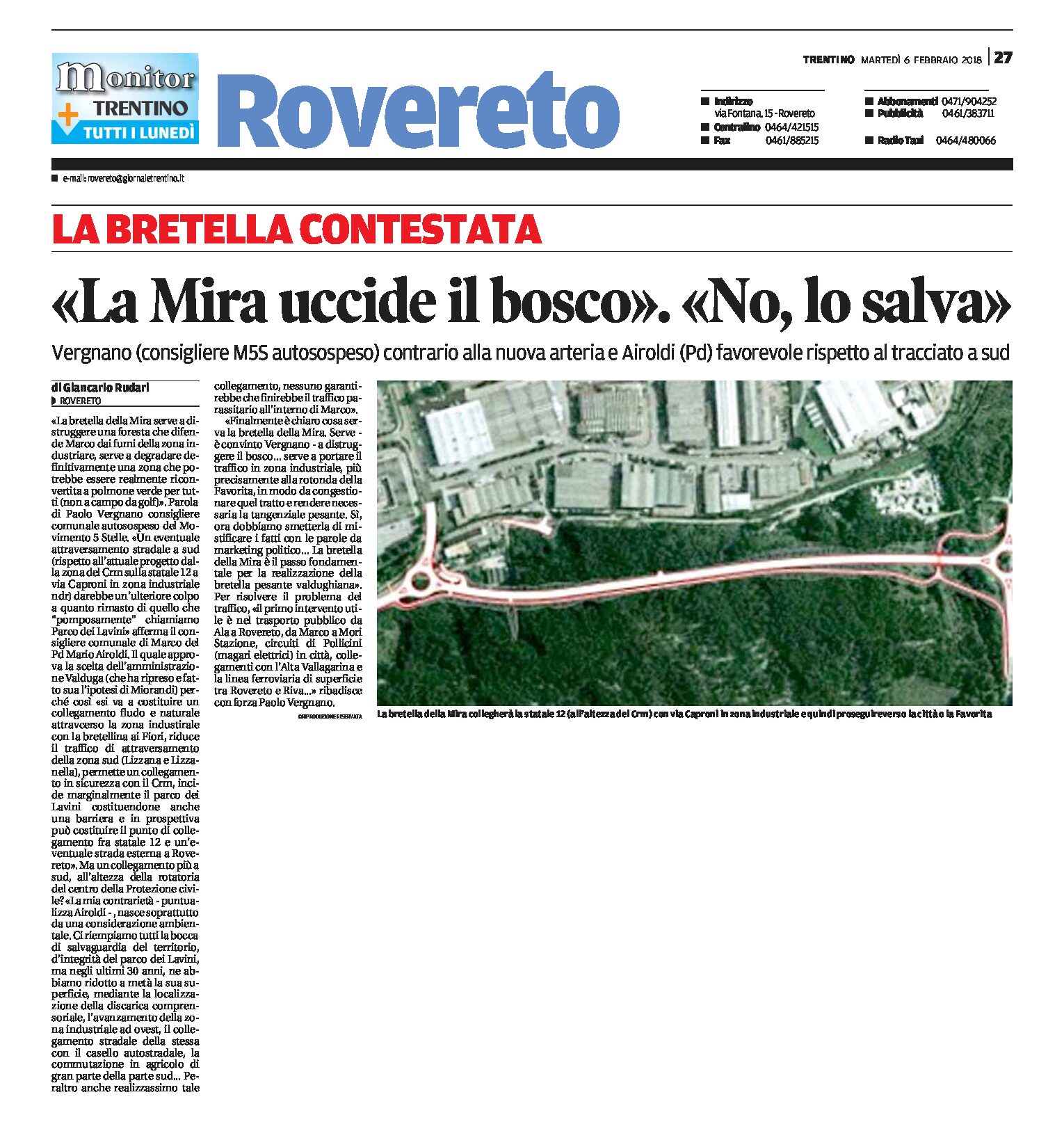 Rovereto: “La Mira uccide il bosco”. “No, lo salva”