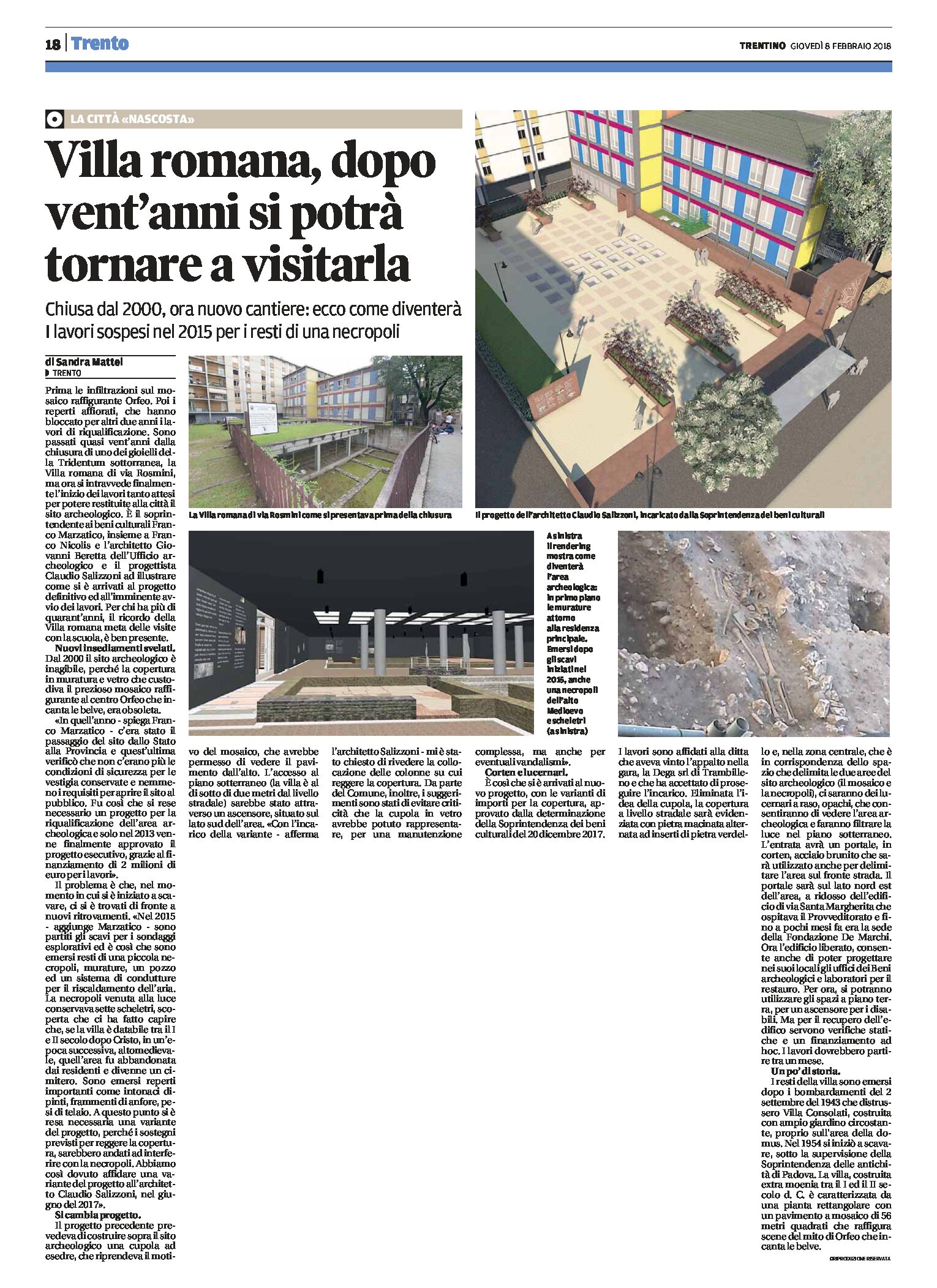 Trento: Villa romana di via Rosmini, inagibile dal 2000, si potrà tornare a visitarla