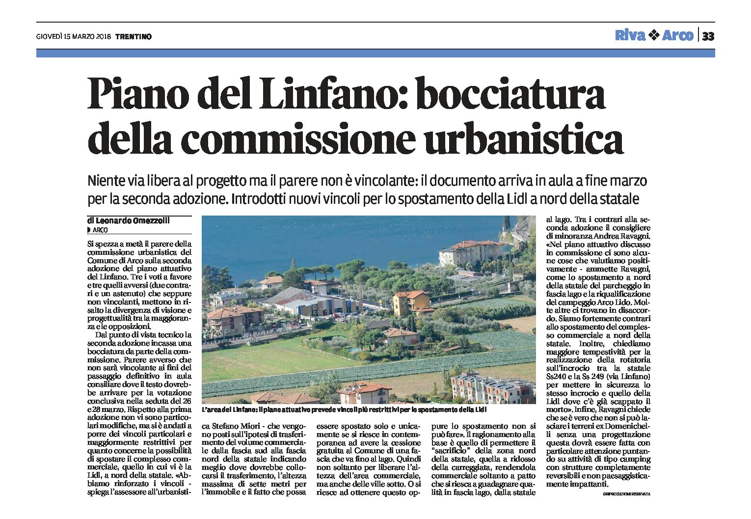 Piano del Linfano: bocciatura della commissione urbanistica