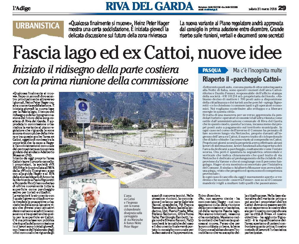 Riva: fascia lago ed ex Cattoi, nuove idee