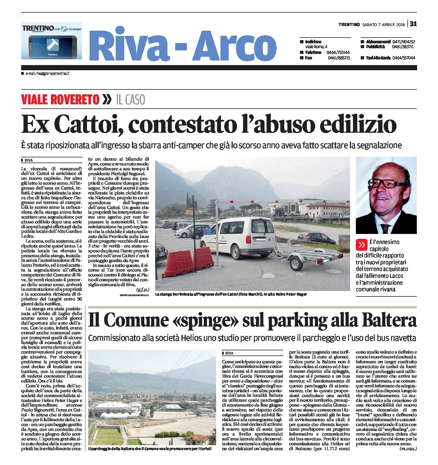 Riva: ex Cattoi contestato l’abuso edilizio. Il Comune verso il parking alla Baltera