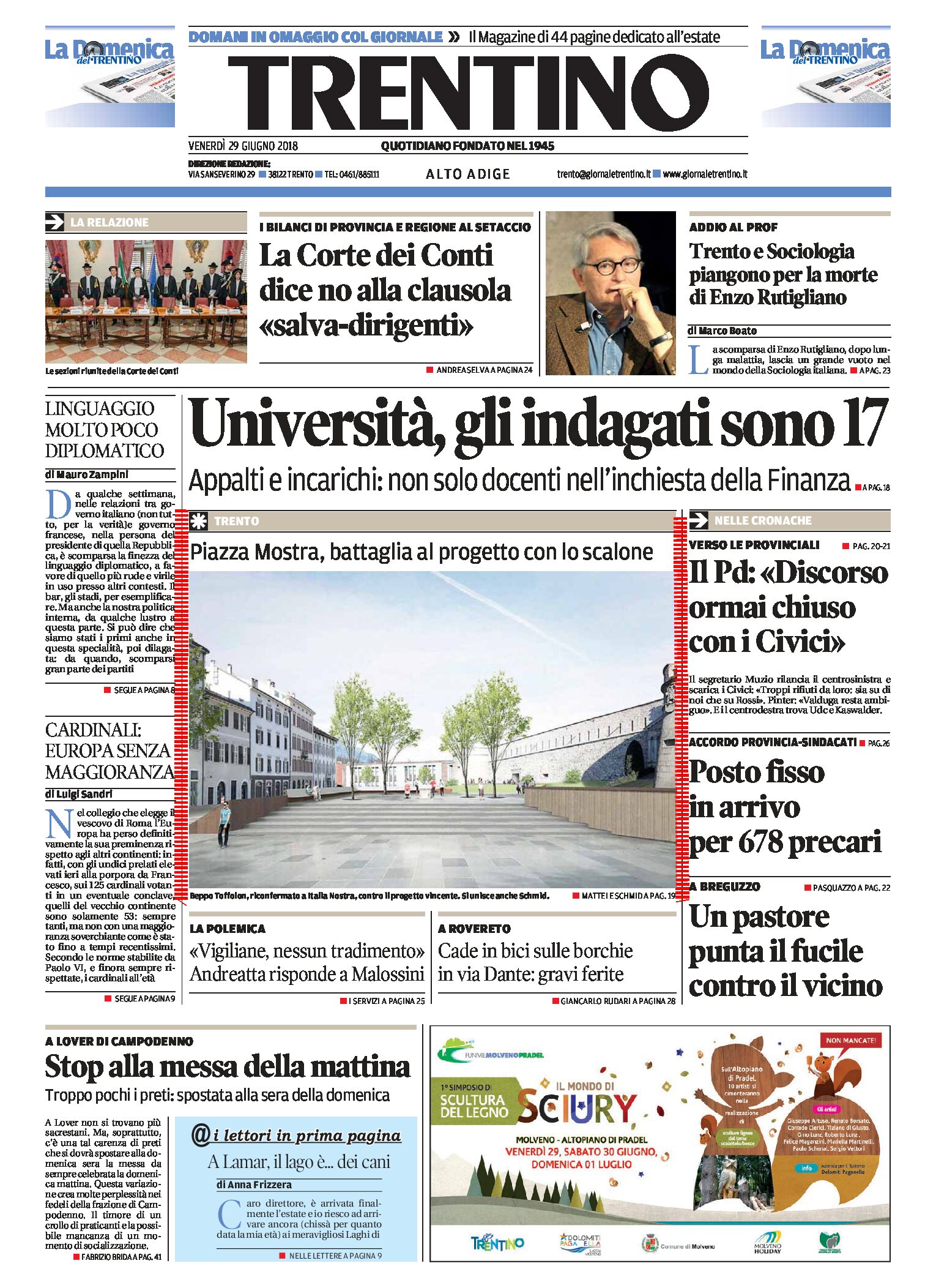 Trento: Italia Nostra contesta il progetto di riqualificazione di piazza della Mostra “Comune ripensaci”