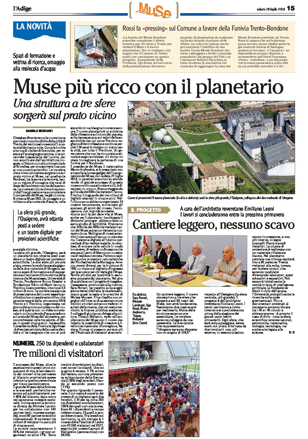 Trento, Muse: più ricco con il planetario