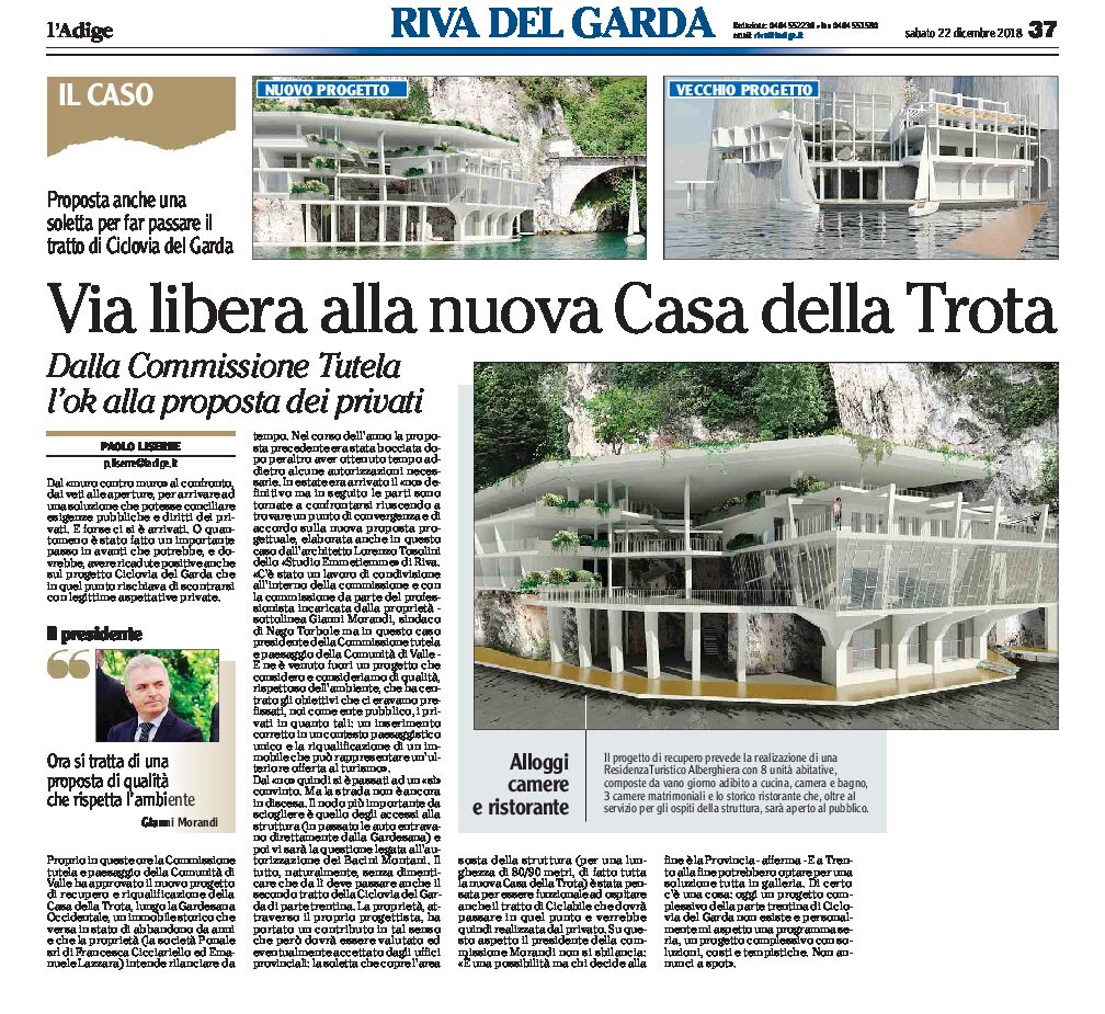 Riva: via libera alla nuova Casa della Trota