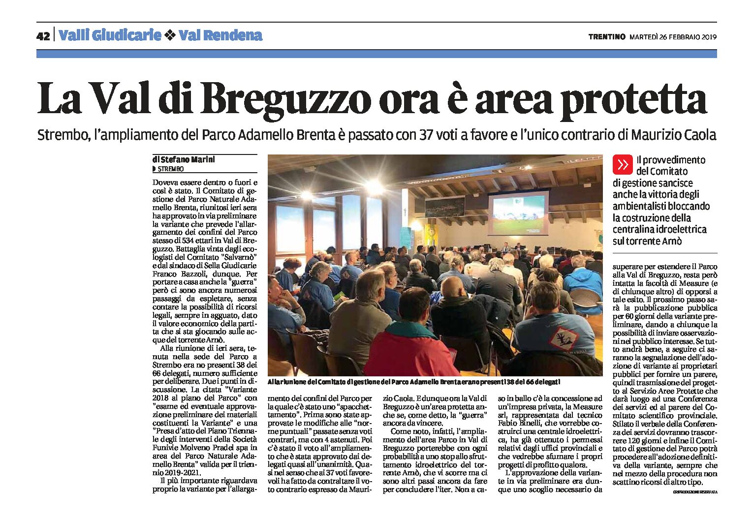 Parco Adamello Brenta: la val di Breguzzo ora è area protetta