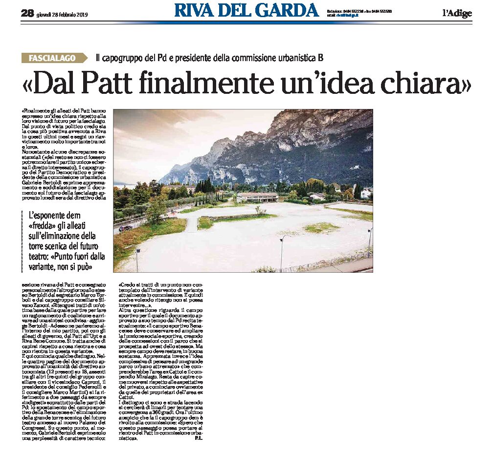 Riva, fascia lago: dal Patt finalmente un’idea chiara
