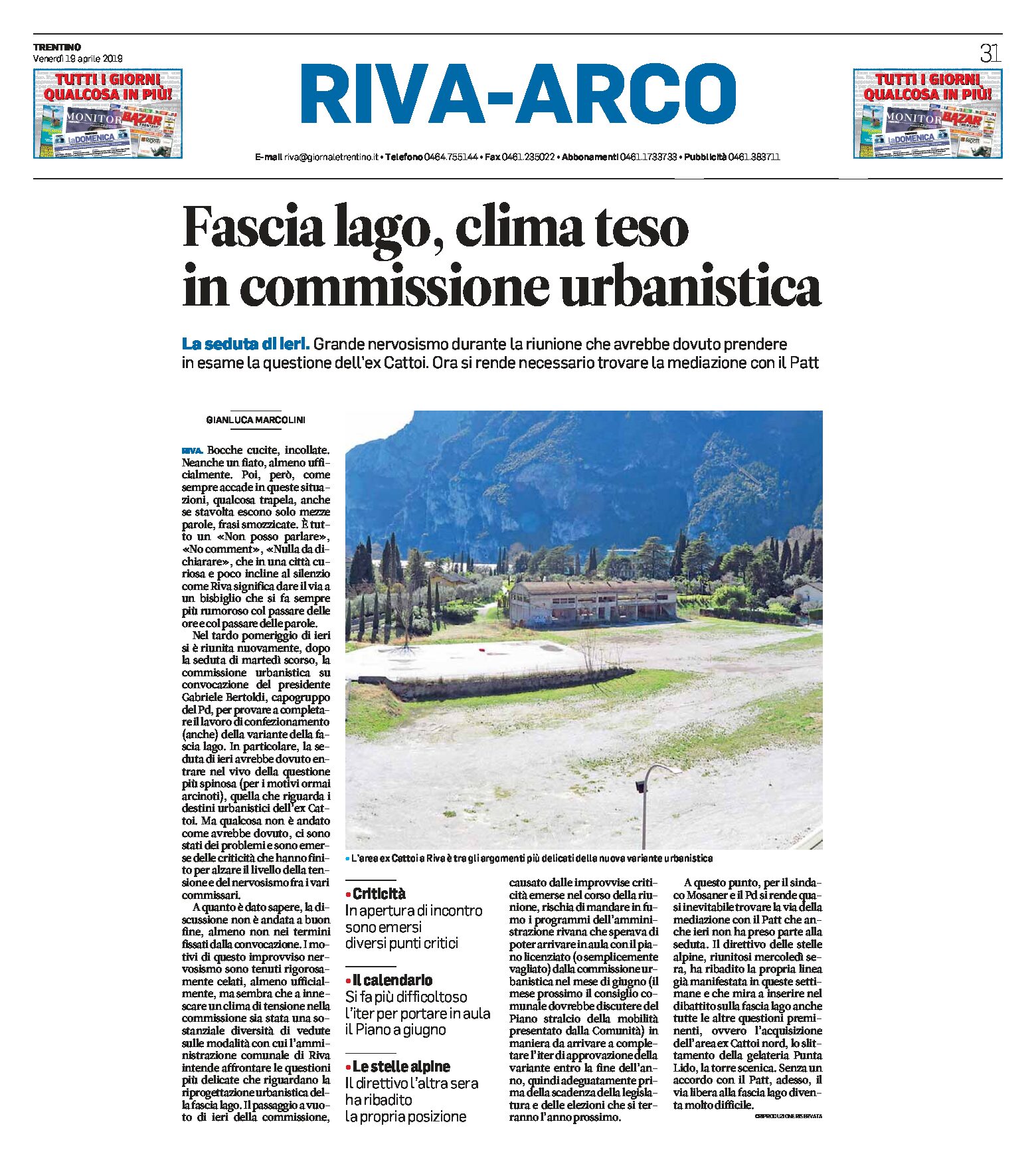 Riva, fascia lago: clima teso in commissione urbanistica