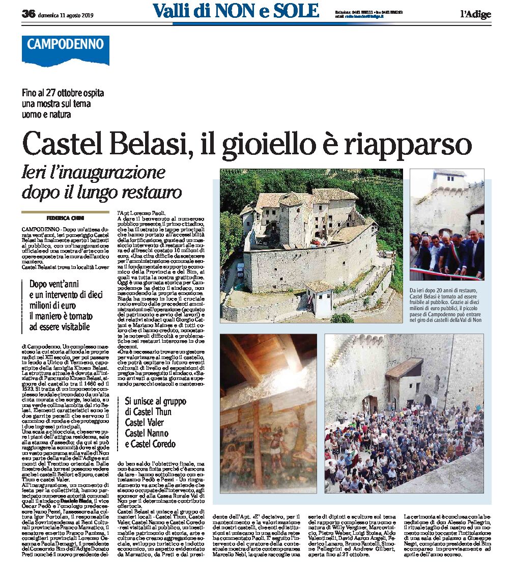 Campodenno, Castel Belasi: il gioiello è riapparso, ieri l’inaugurazione