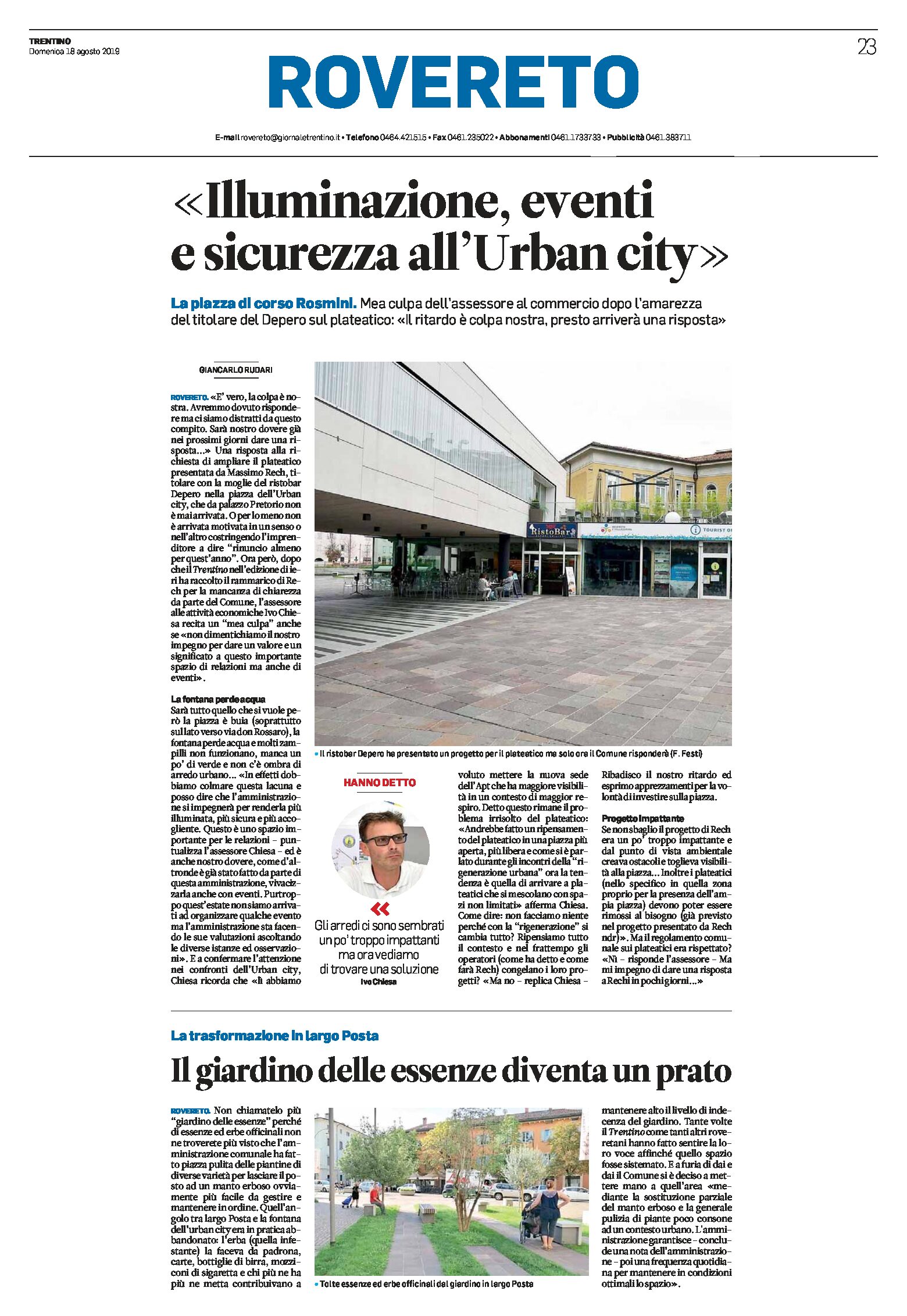 Rovereto: illuminazione, eventi e sicurezza all’Urban city