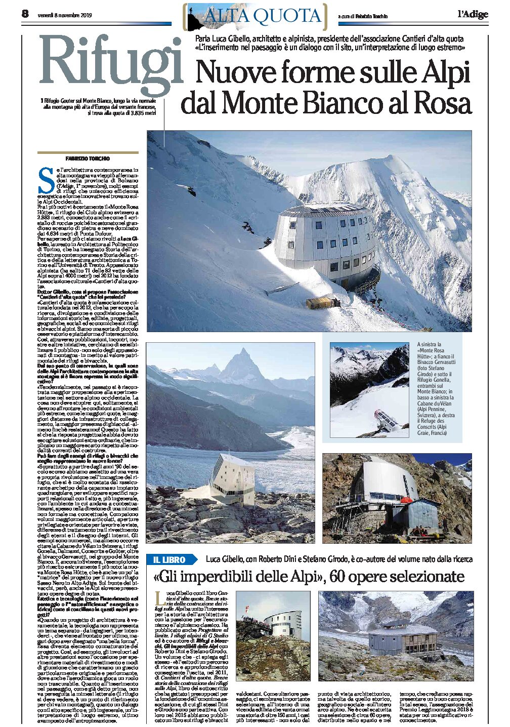Rifugi: nuove forme sulle Alpi, dal Monte Bianco al Rosa