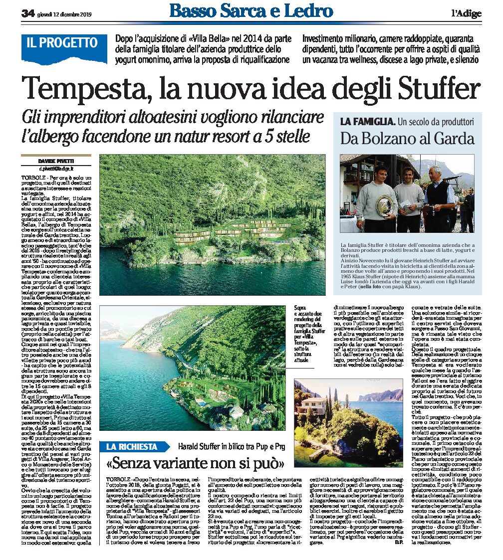 Garda, Tempesta: la nuova idea degli Stuffer, un natural resort a 5 stelle