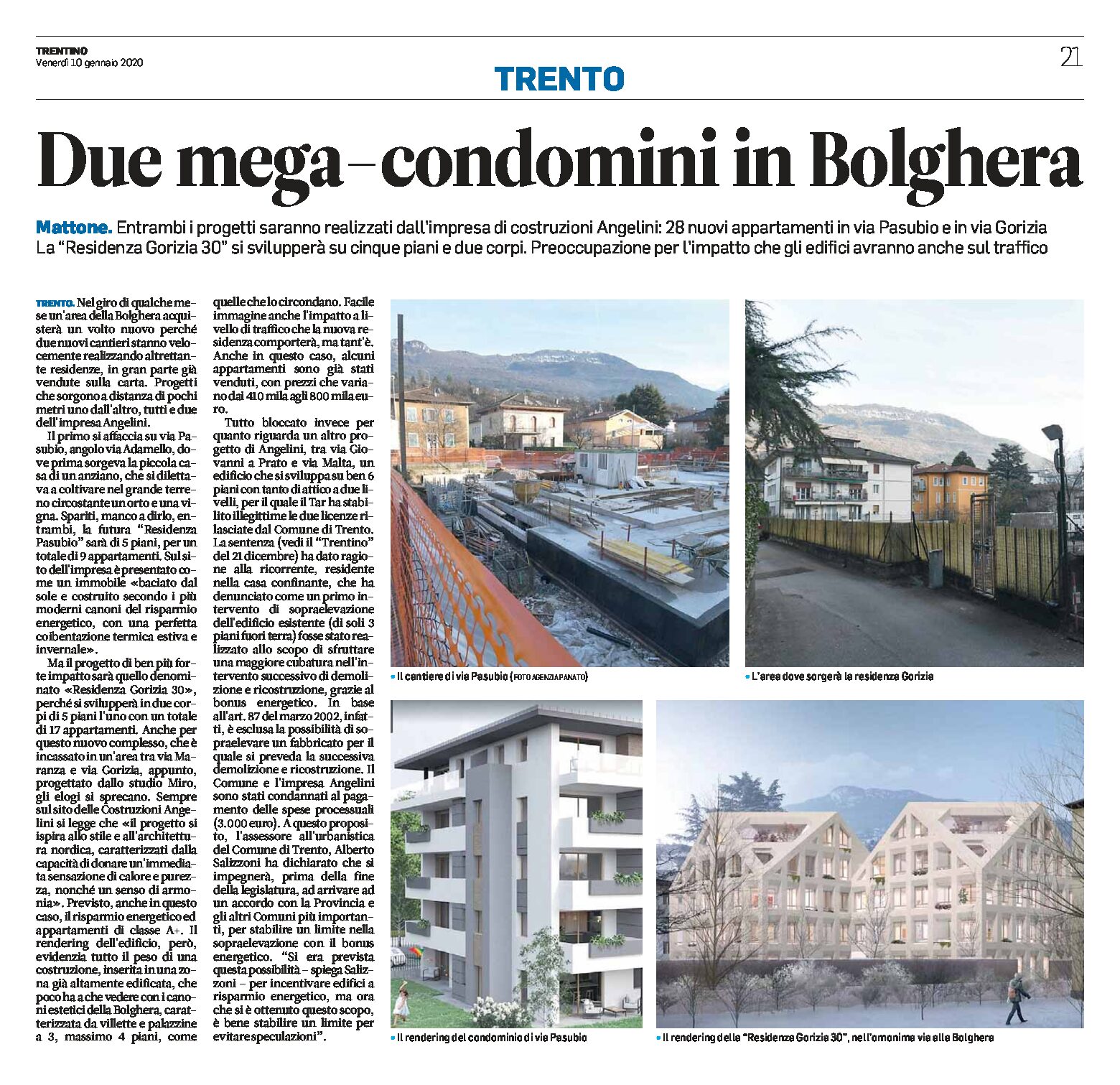 Trento: due mega-condomini in Bolghera