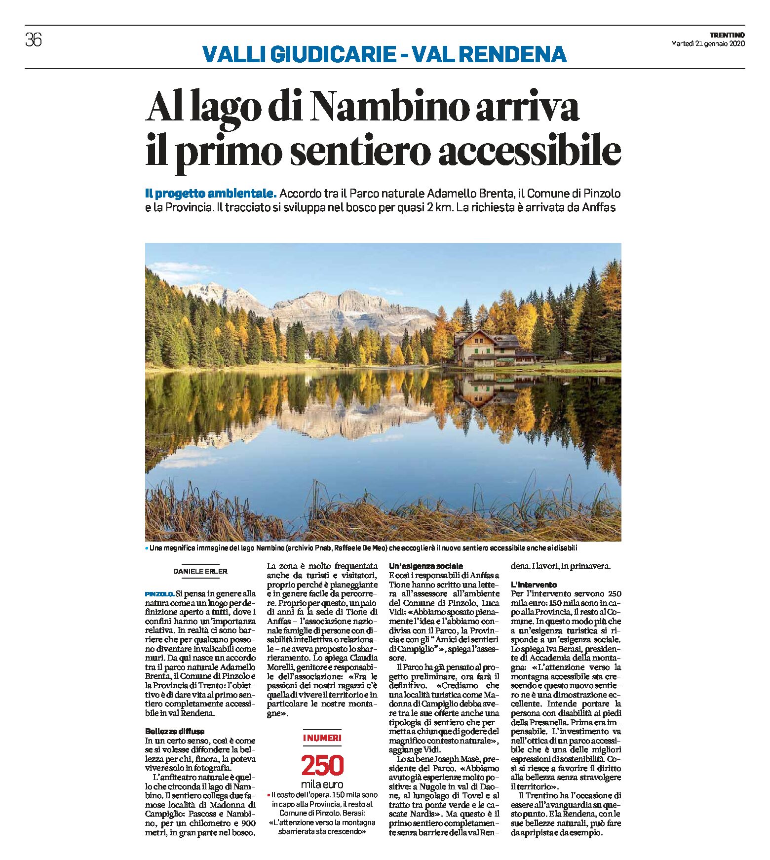 Lago di Nambino: arriva il primo sentiero completamente accessibile. Collegherà Pascoss e Nambino