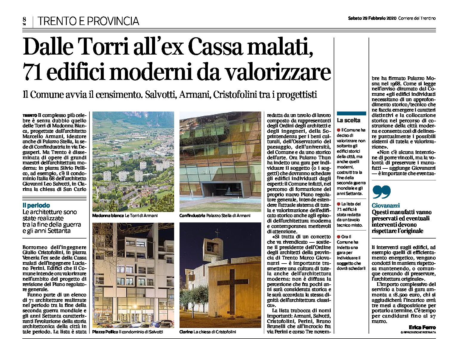 Trento: dalle Torri all’ex Cassa malati, 71 edifici da valorizzare. Il Comune avvia il censimento