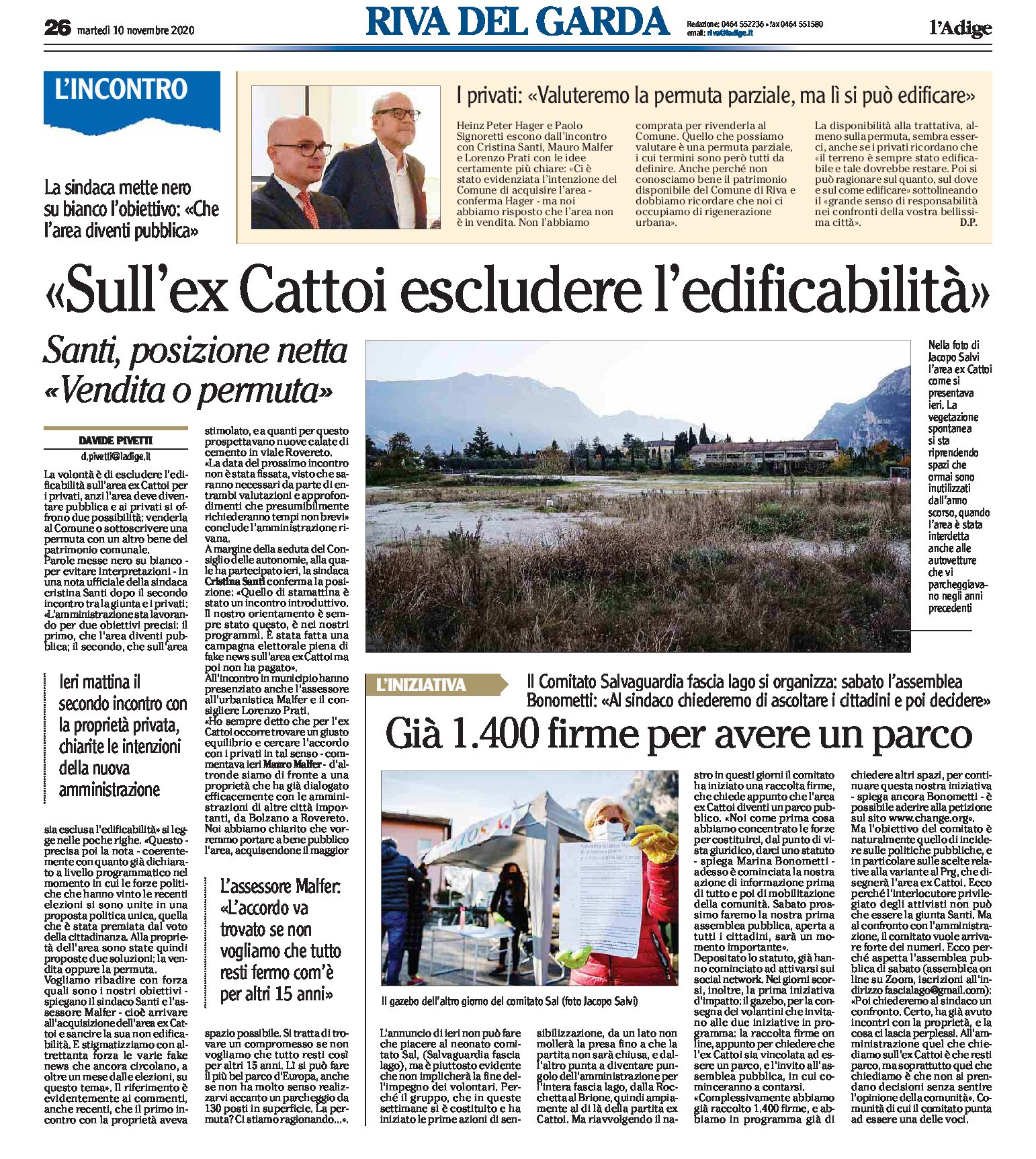 Riva: la sindaca Santi posizione netta sull’ex Cattoi “escludere l’edificabilità, vendita o permuta”