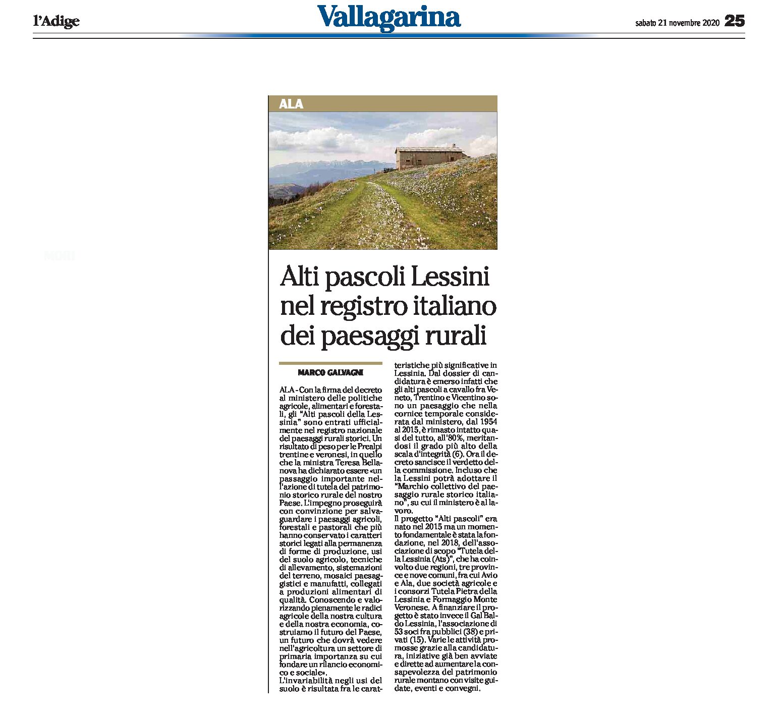 Alti pascoli della Lessinia: entrati ufficialmente nel registro nazionale dei paesaggi rurali storici