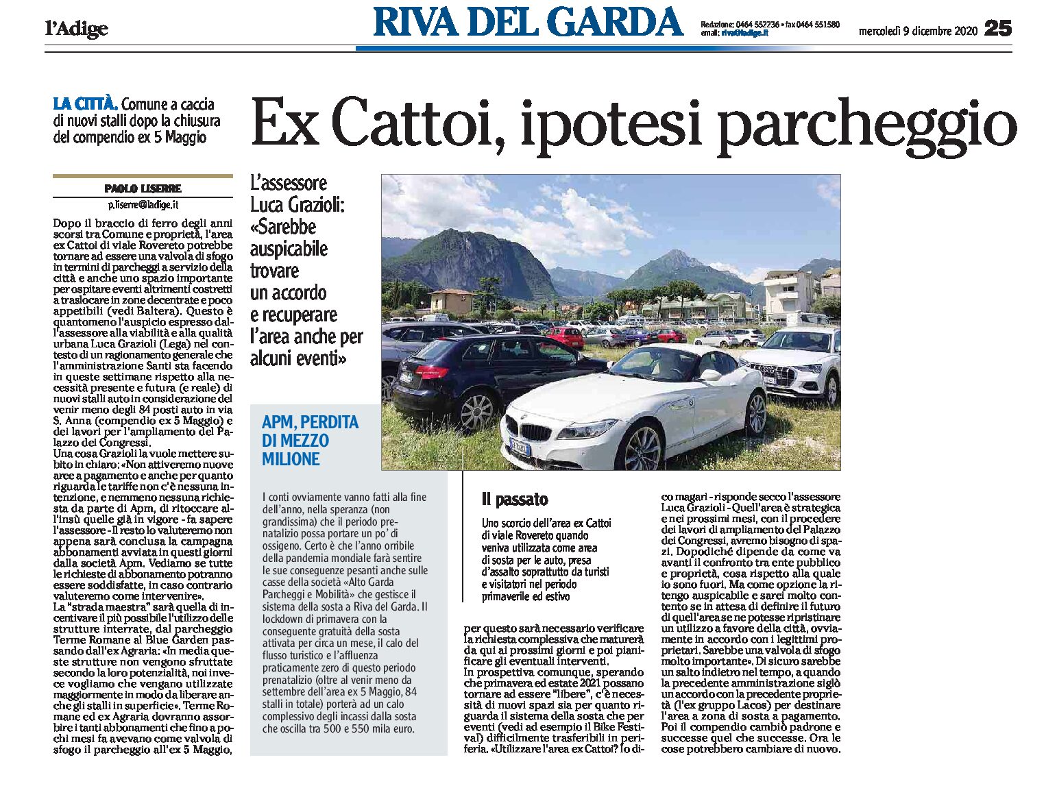 Riva, ex Cattoi: ipotesi parcheggio