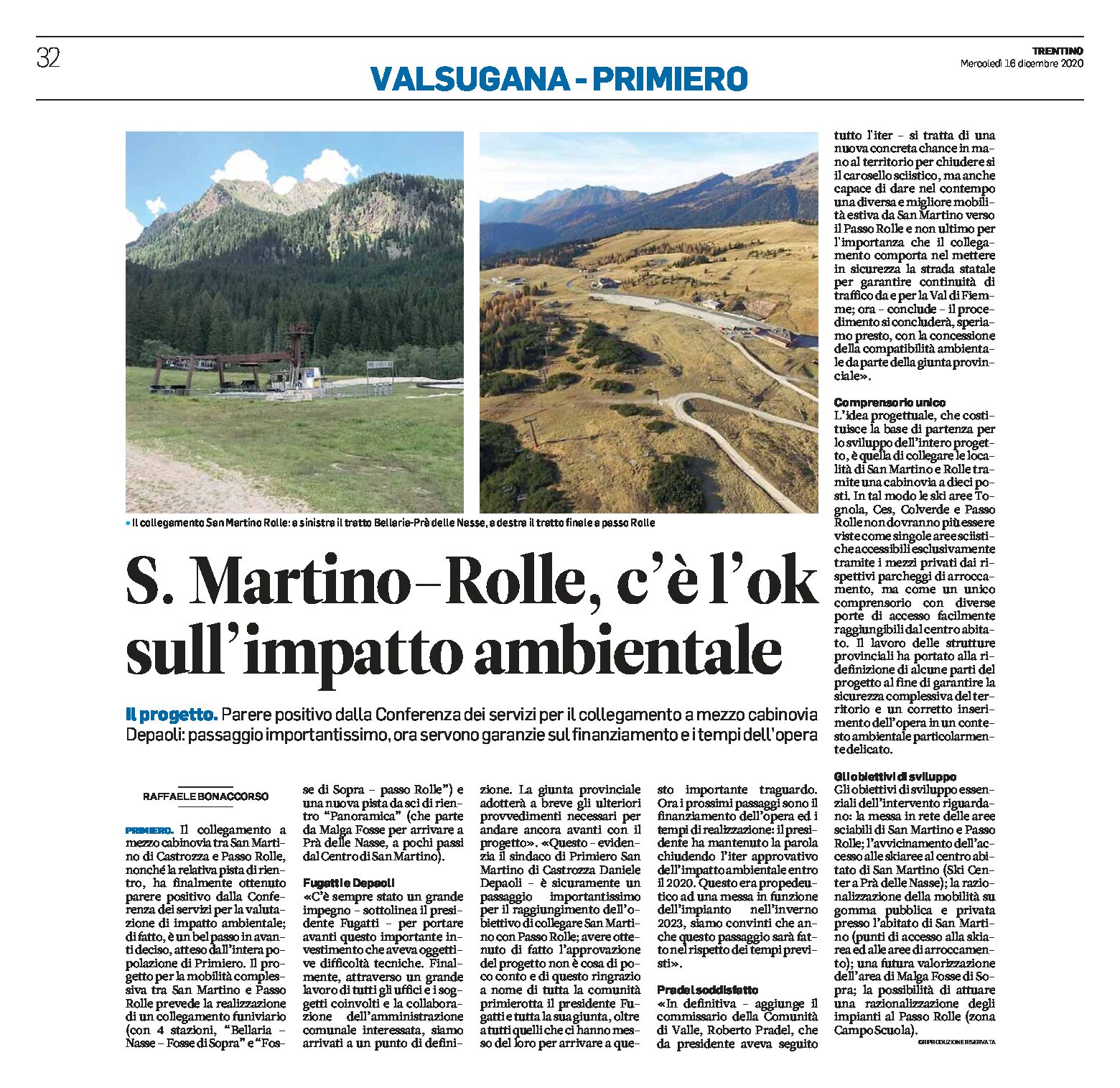 Rolle-San Martino: c’è l’ok sull’impatto ambientale
