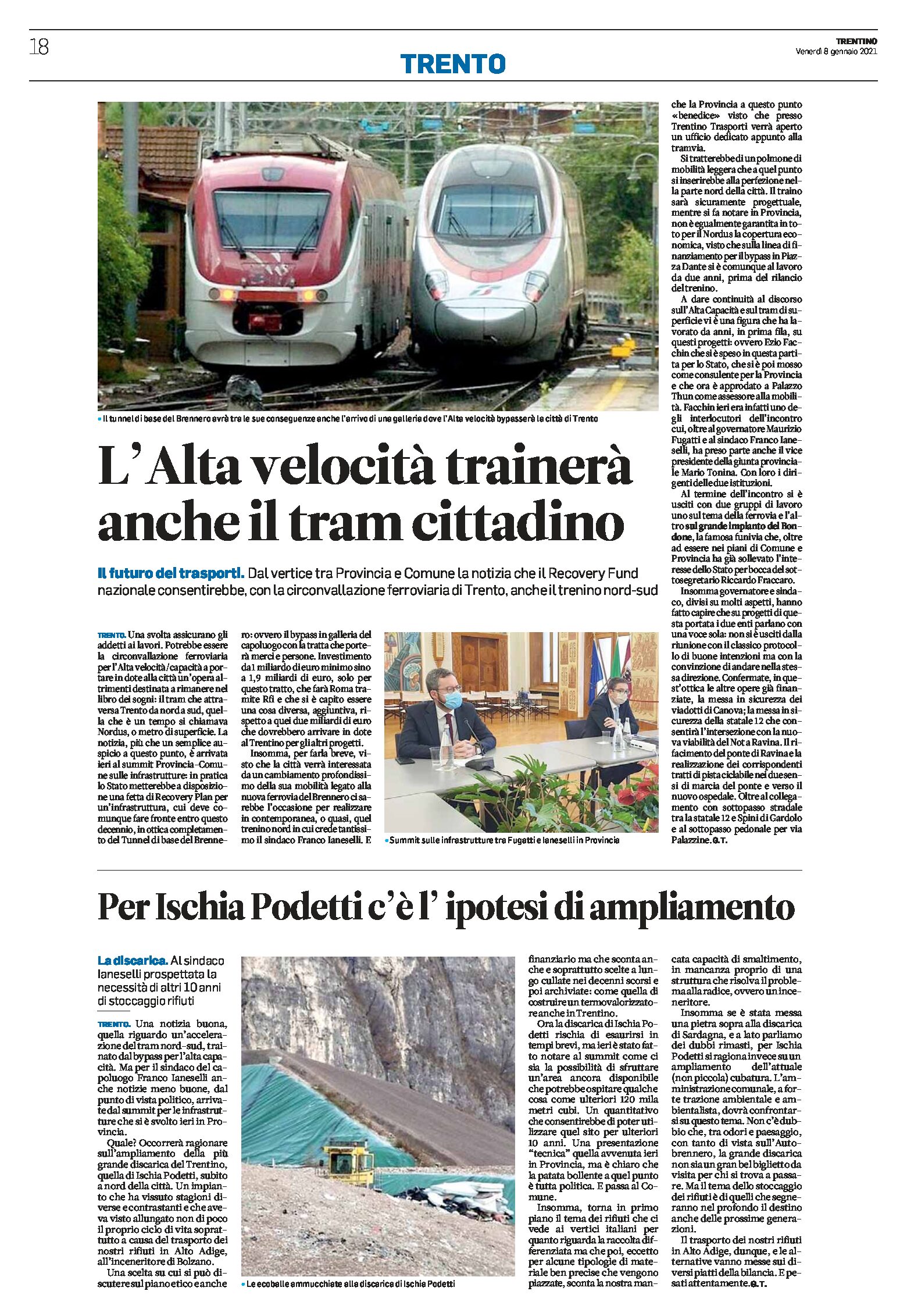 Trento: il futuro dei trasporti, l’alta velocità trainerà anche il tram cittadino