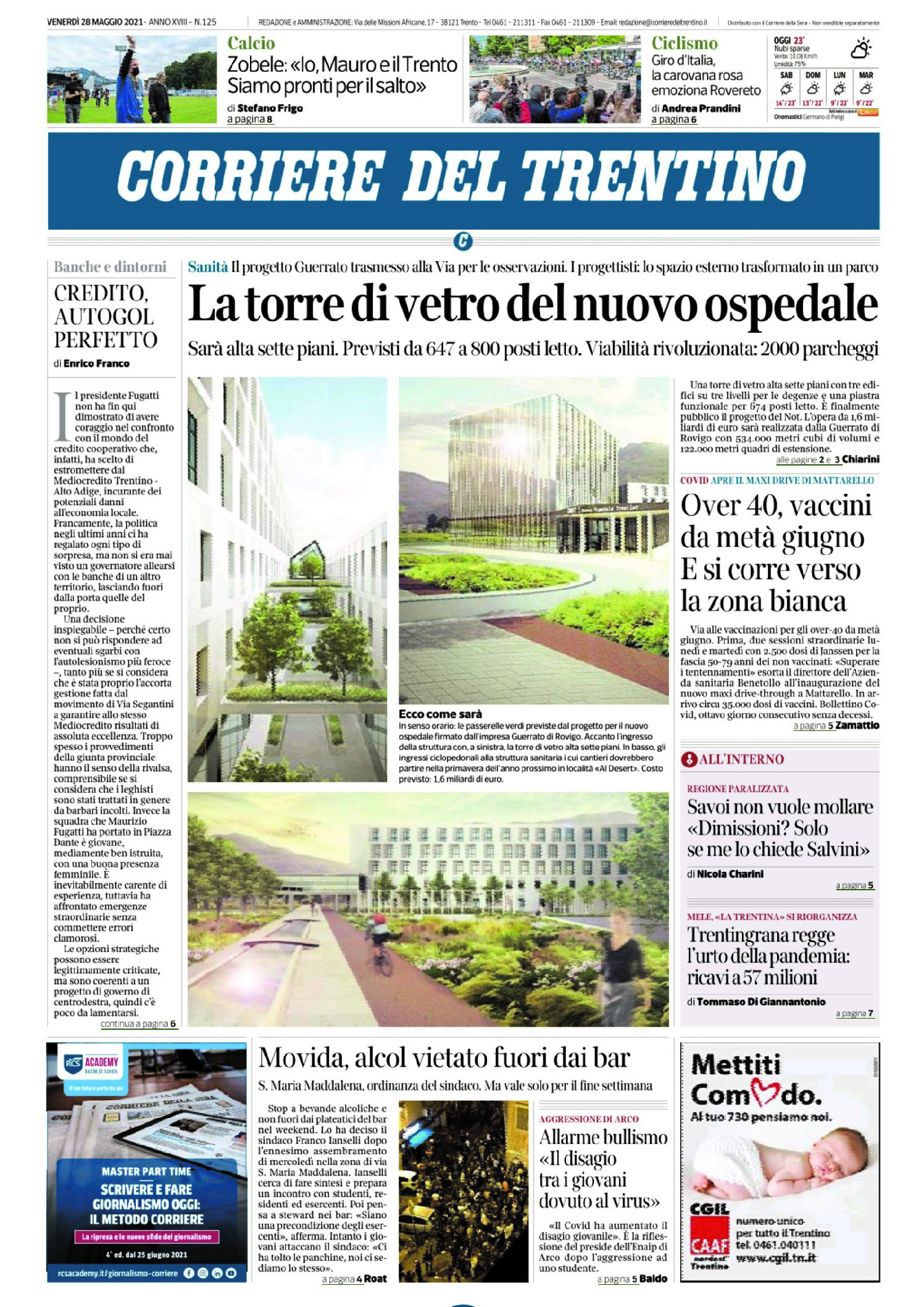 Trento: nuovo ospedale, progetto svelato