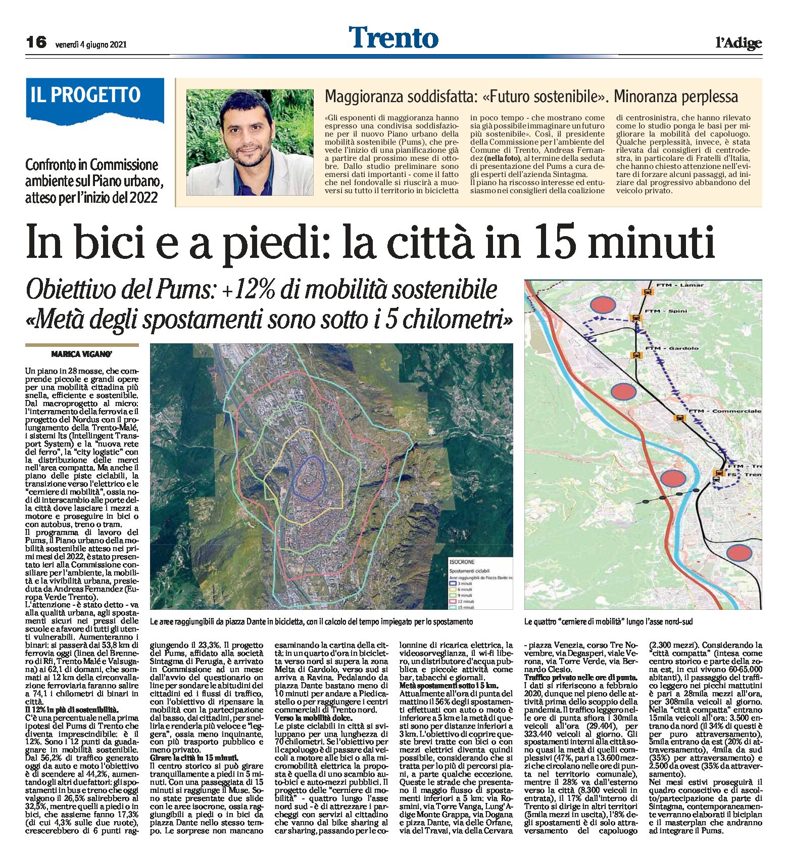 Trento: in bici e a piedi, la città in 15 minuti